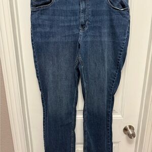 M Jeans Maurice Short High Rise Curvy Straight Blue Jeans Size 18W (8-2)